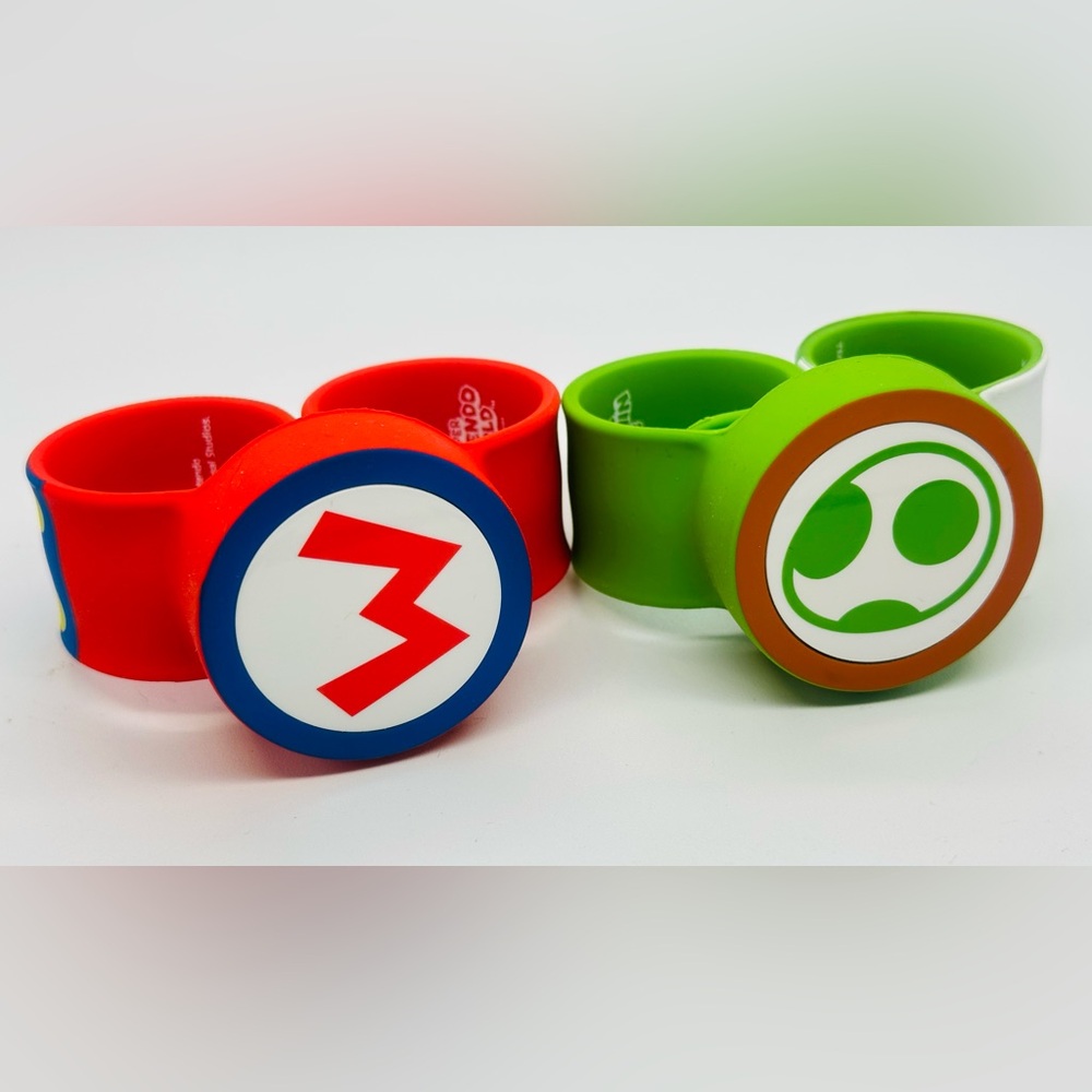 Super Nintendo World Power Up Band Slap Bracelets Mario Yoshi Universal Studios - Picture 5 of 6